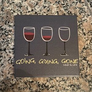 Wine Themed Coaster with Fun Design